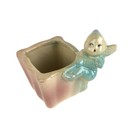 Vintage Shawnee Pottery Pixie Elf Small Planter 1940 s Pink And Blue  536 Usa