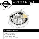 Locking Fuel Cap  2pcs   Compatible With Kenworth Peterbilt Freightliner 