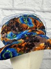 Vintage Bucket Hat Mesh Colorful Union Made Maxine Veil Netted