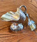 Vtg Silver Plated Sugar Scuttle   Scoop Roses Collectible