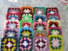      20-5  Crochet Granny Squares 4 Afghan  Afghans  Assorted Colors 