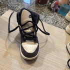 Nike Air Jordan 1 High Top Unisex Kids Lace Up Sneakers Navy White