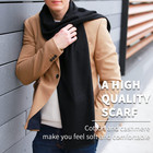 Men Winter Scarf Soft Warm Long Cashmere Feel Scarves