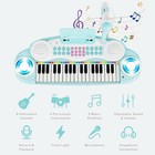37-key Toy Piano Keyboard W stool Microphone Electronic Organ For Kids