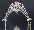 19c Middletown Plate Co  Silver Plate   Uranium Glass Pickle Castor Jar W  Tongs