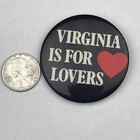 Virginia Is For Lovers Pin Button Pinback Vintage