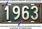 1963 Flat Text Rusty License Plate For Dodge  Ford  Chevrolet Antique Vehicle