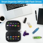 Flash Drive Case 20 Slots Thumb Drive Usb Storage Case  Portable Electronic A   