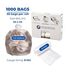 Group High-density Commercial Can Liners  10 Gal  8 Microns  24  X 24   Natur   