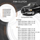 Fan Clutch For 2009-2020 Dodge Ram 1500 2500 3500 4000 5 7l V8 55056840ab 2906