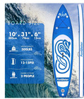 Funwater Sup Inflatable Stand Up Paddle Board 10 x31  x6   Ultra-light -2 Person