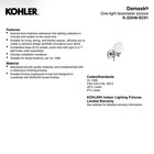 Kohler Light 22546-sc01-snl Damask 11  Tall 1 Light Water Globe Polished Nickel