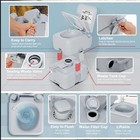 Portable Toilet 6 6 Gallon 20l flush Travel Camping Outdoor Indoor Commode Potty