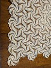 Homemade Vintage Rectangular Crocheted Table Topper 49   x36    Ivory  Pinwheels 