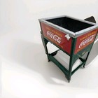 Coca-cola Serve Yourself Cooler Red Green Metal Soda Beverage Cart 