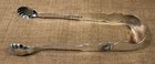 American Fiddle Shell Coin Silver Sugar Tongs By Edward Rockwell Ny City C  1830