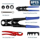 Copper Ring Crimping Tool Kit 3 8-1 Inch Pex Pipe Cutter Gauge Icrimp F1807