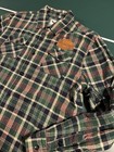 Rare Flying Dog Brewery Long Sleeve Plaid Flannel Shirt Leather Logo Xl Beer Ipa