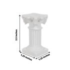 6 White 2 5  Mini Roman Column Taper Candle Holders Wedding Party Decorations