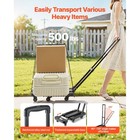 Hand Truck 500 Lbs Platform Cart Dolly  Trolley Cart For Moving Foldable Steel
