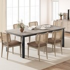 79 Inch Large Rectangular Dining Table For 6 To 8  Farmhouse Wood Ktichen Table