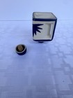Mini Tonala Tequila A  ejo Ceramic Decanter Blue   White 2x2x3 5   