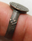 Rare Genuine Ancient Roman Celtic Bronze Ring Artifact Intact Evil Eye Marks