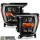 For 2021 2022 2023 Ford F150 W  Quad Led Reflector Drl Headlights Black Trim