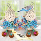 Conure Toys  Bird Toys Parrot Foraging Shredder Hanging Toys Sola Hat Boy Small