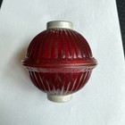 Vintage Geo George E  Thompson 2-piece Lightning Rod Ball - Ruby Red -rare