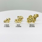 10k   14k Solid Gold Vintage Nugget Stud Push Back Earrings For Men Women Unisex