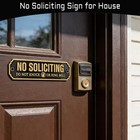 Solid Brass No Soliciting Do Not Knock Wall Plaque Sign