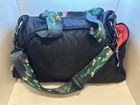 Adidas Fearless Black Duffel Gym Travel Sports Bag Floral Strap Shoe Pocket