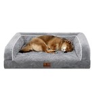 S m l xl xxl Orthopedic Foam Gray Dog Bed With Removable Cover   3side Bolsters