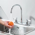 Chrome Bathroom Sink Faucet Dual Handle Centerset Basin Vanity Mixer Tap 2 Holes