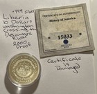 Uncirculated Proof 2000 Liberia  10 Silver Foreign Coin crossing Delaware River