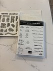 Stampin  Up  Itty Bitty Christmas Cling Stamp Set Happy New Year 18 Stamps