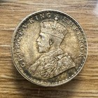 1917 India 2 Annas - Actual Silver Coin Shown - Free Shipping Inv 206