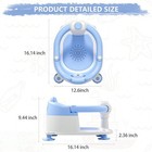 Blue Baby Bath Seat Non-slip Toddler Tub Chair Sit Up Support   4 Suction Cups