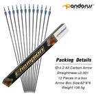 12pcs Pure Carbon Arrows Sp400-1600 0 001  Id4 2mm Archery Bow Target Pandarus
