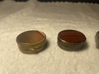 Vintage Agate Pill Box Snuff Trinket Case Antique Banded Stone - Sold Separately