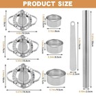 8pcs Dumpling Maker Set  Stainless Steel 4 8 X 3 15 Inch  Silver