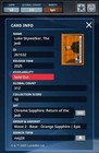 Luke Skywalker The Jedi Chrome Sapphire Base Orange Epic Star Wars Card Trader
