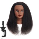 Traininghead 100  Real Hair Mannequin Head Cosmetology Doll Head Manikin Prac   