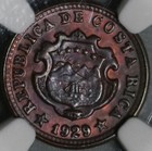 1929 Ngc Ms 64 Costa Rica 5 Centimos Mint State Bronze Coin  21030302d 