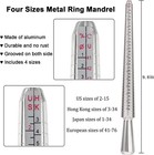 Metal Ring Sizer Guage Mandrel Finger Sizing Measure Stick Standard Jewelry Tool