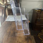 Acrylic 4 Brochure Holder 8 5 X 11 In  2 Tier Display Free Stand Or Wall Mounted