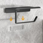 Toilet Paper Holder With Mobile Phone Storage Shelf Holders Wall Mounted Rack
