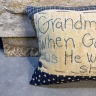 Primitive Stitchery Pillow Bowl Filler Patchwork Handmade    grandma Says When      