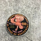  100 Pamela Anderson 1982-2002 Palms Casino Chip Las Vegas Nevada Playboy 20year